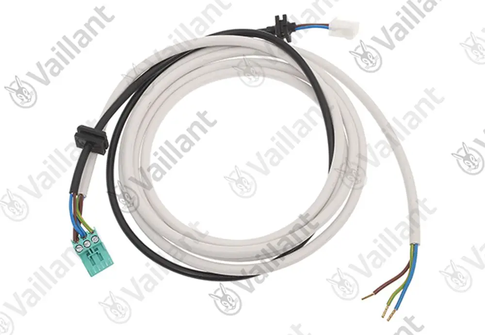 Vaillant Kabelbaum mit mehreren Leitungen und Steckverbindern, geeignet für elektrische Anwendungen, dargestellt in einer klaren Anordnung.